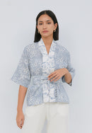 SAKURA さくら Grey 3/4 Sleeve Nyonya Top