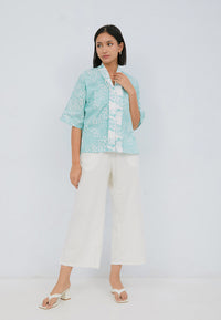 SAKURA さくら Mint 3/4 Sleeve Nyonya Top