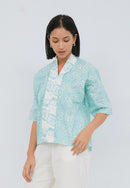SAKURA さくら Mint 3/4 Sleeve Nyonya Top