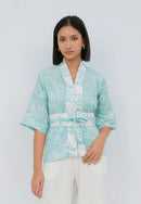 SAKURA さくら Mint 3/4 Sleeve Nyonya Top
