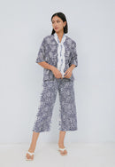 SAKURA さくら Navy 3/4 Sleeve Nyonya Top