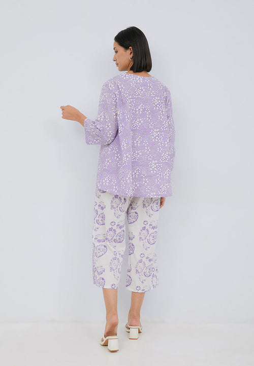 SAKURA さくら Lilac Trapeze Shirt