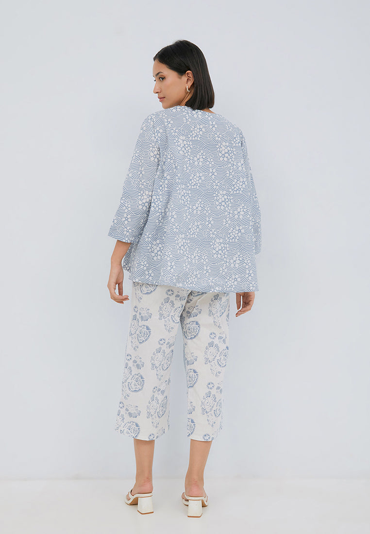 SAKURA さくら Grey Trapeze Shirt