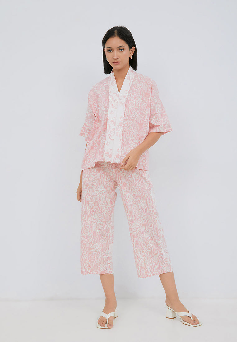 SAKURA さくら Blush 3/4 Sleeve Nyonya Top