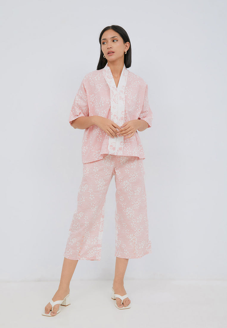 SAKURA さくら Blush 3/4 Sleeve Nyonya Top