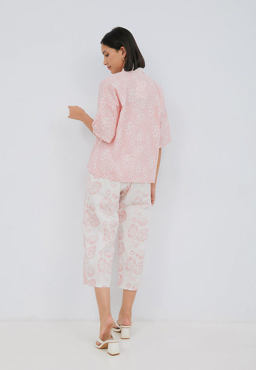SAKURA さくら Blush 3/4 Sleeve Nyonya Top