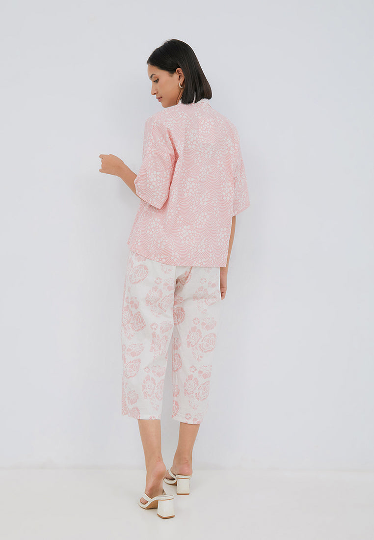 SAKURA さくら Blush 3/4 Sleeve Nyonya Top