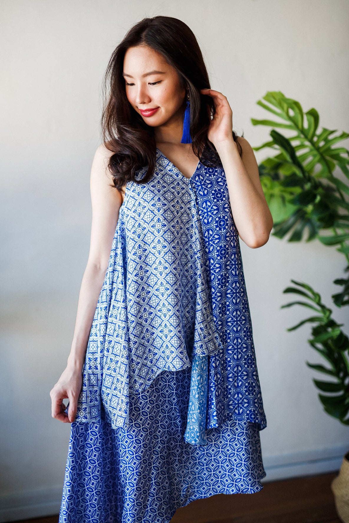PERANAKAN BLU Layer Dress