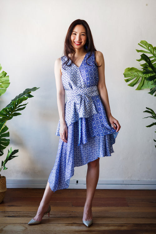 PERANAKAN BLU Layer Dress