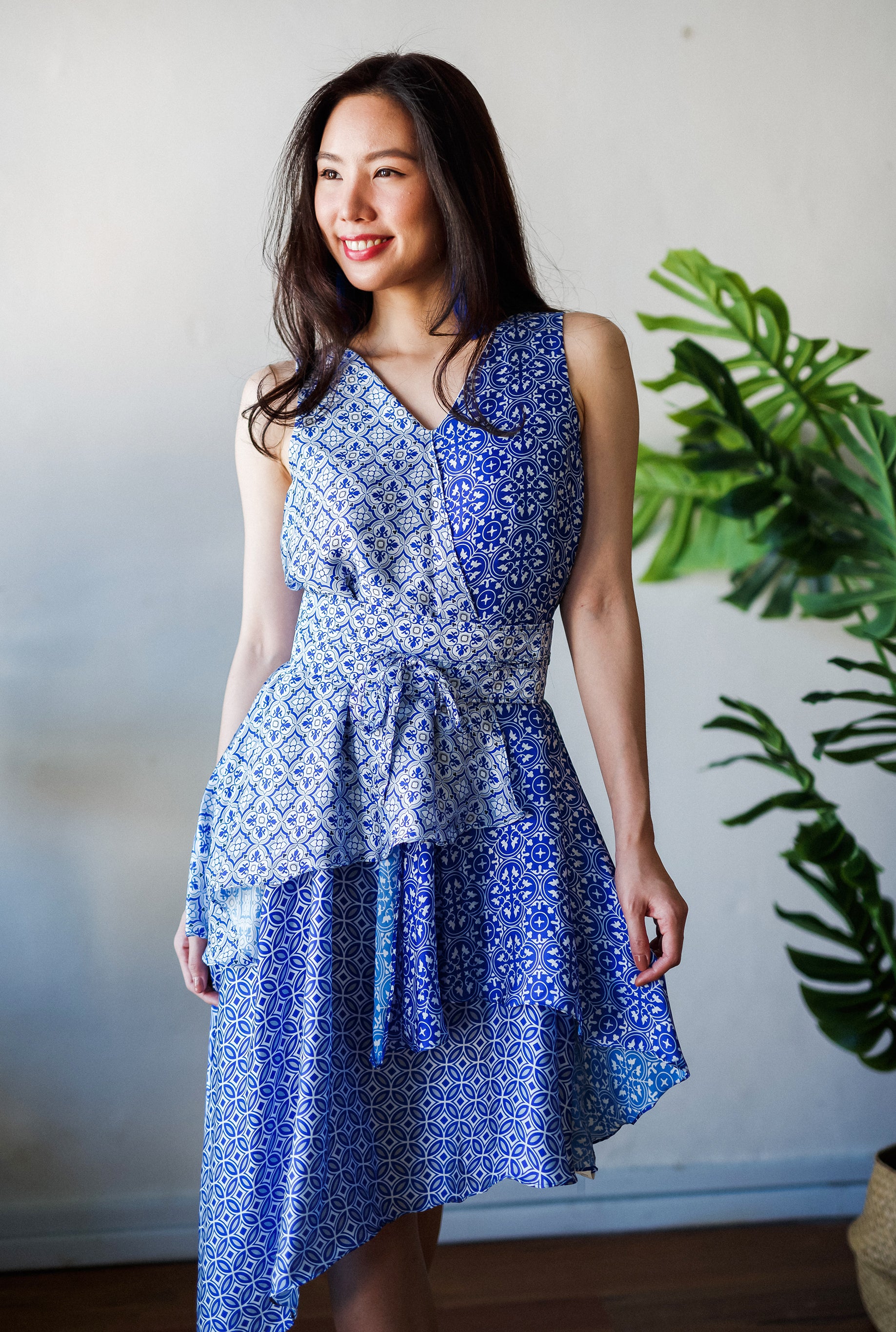 PERANAKAN BLU Layer Dress
