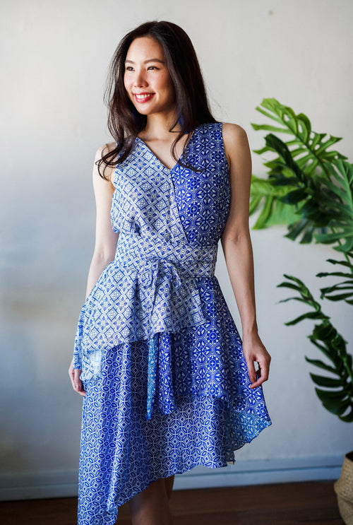 PERANAKAN BLU Layer Dress
