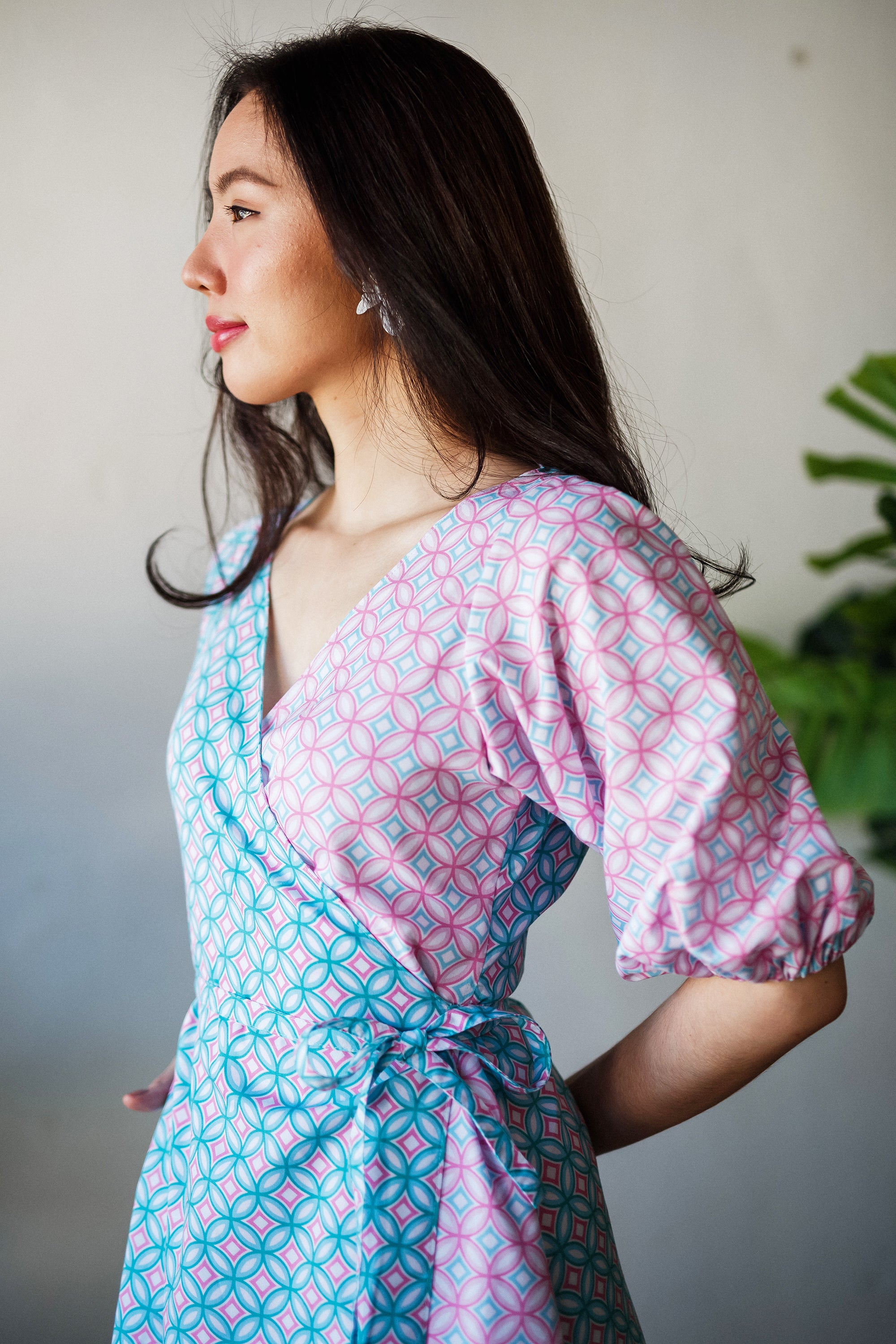 CANDY TILES Mint Wrap Dress