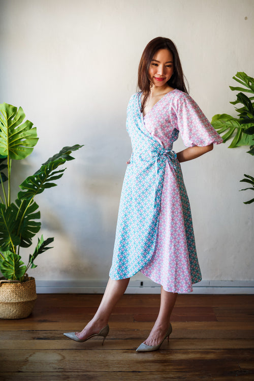 CANDY TILES Mint Wrap Dress