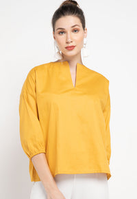 Basic Tunic Shirt Mustard