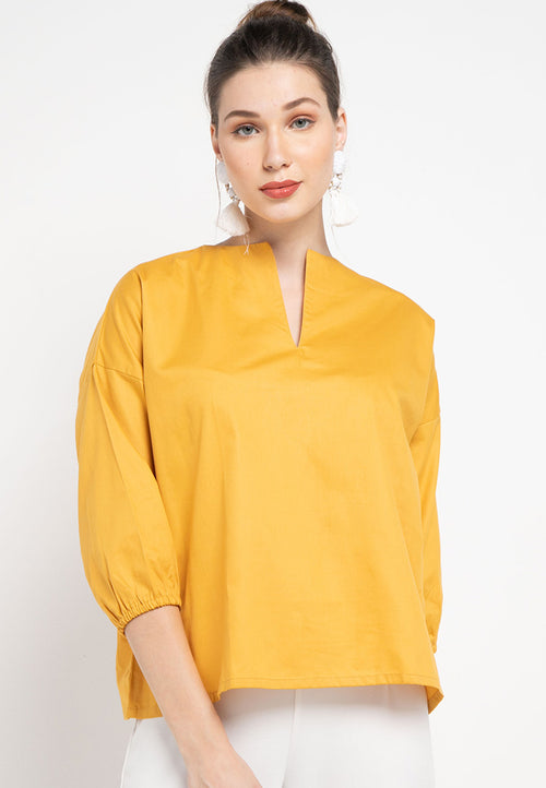 Basic Tunic Shirt Mustard
