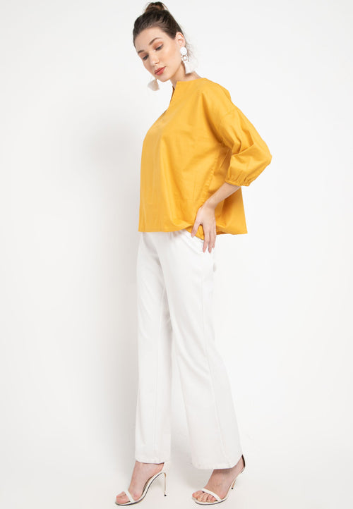 Basic Tunic Shirt Mustard