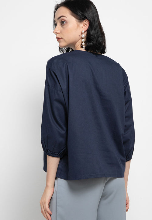 Basic Tunic Shirt Navy