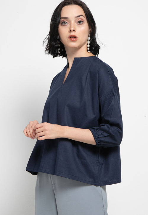 Basic Tunic Shirt Navy