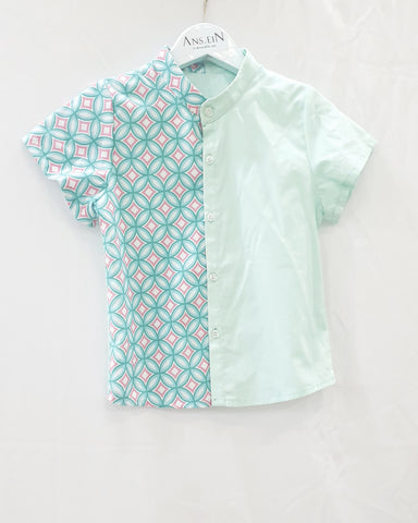 Candy Tiles Mint Boy Shirt
