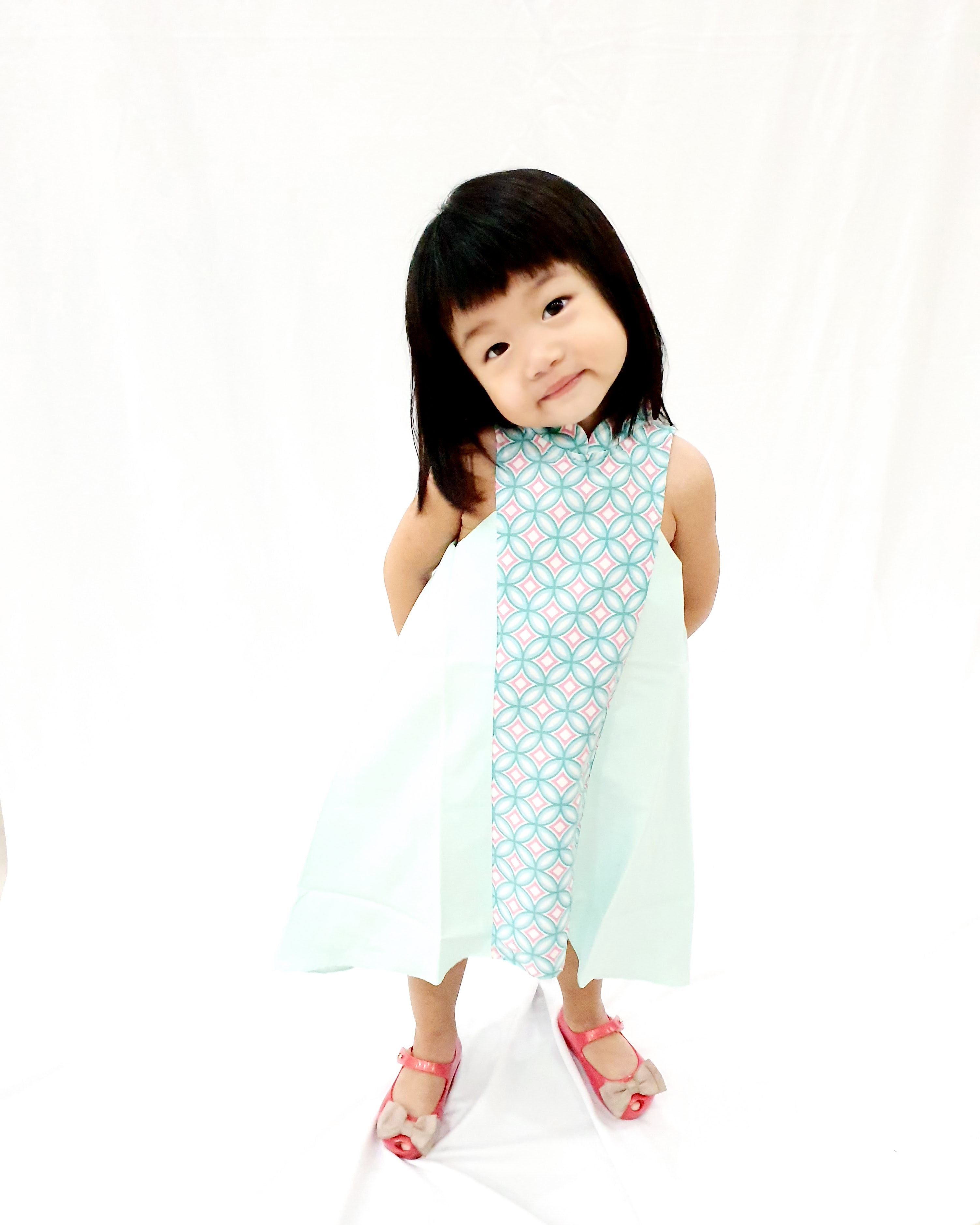 Candy Tiles Mint MiniMe Flying Dress