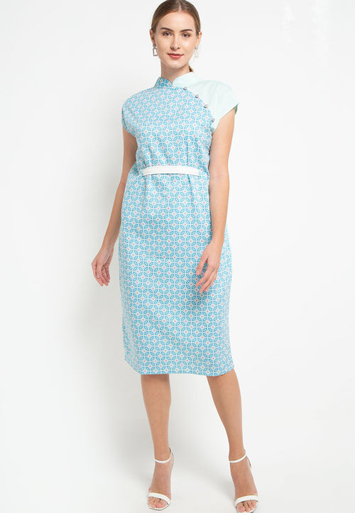 CANDY TILES MINT Kimono Cheongsam