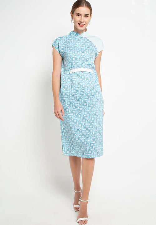 CANDY TILES MINT Kimono Cheongsam