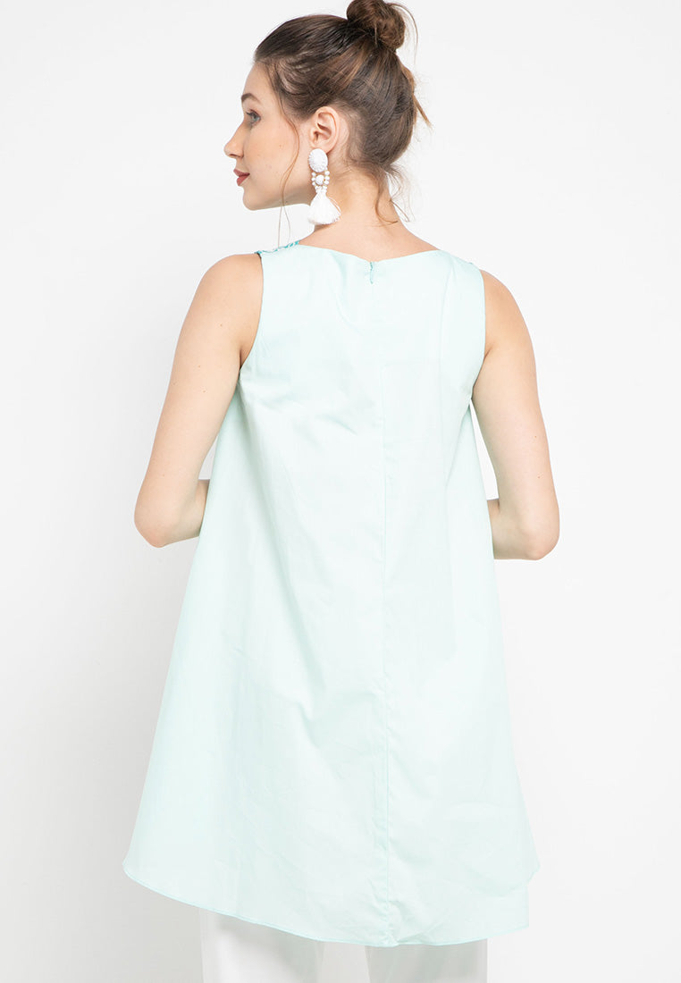 Floral Mint Flying Top