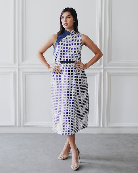 KAWUNG X NAVY Cheongsam Dress BATIK