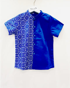 Peranakan Blu Boy Shirt