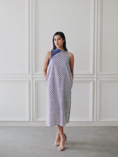 KAWUNG X NAVY Cheongsam Dress BATIK