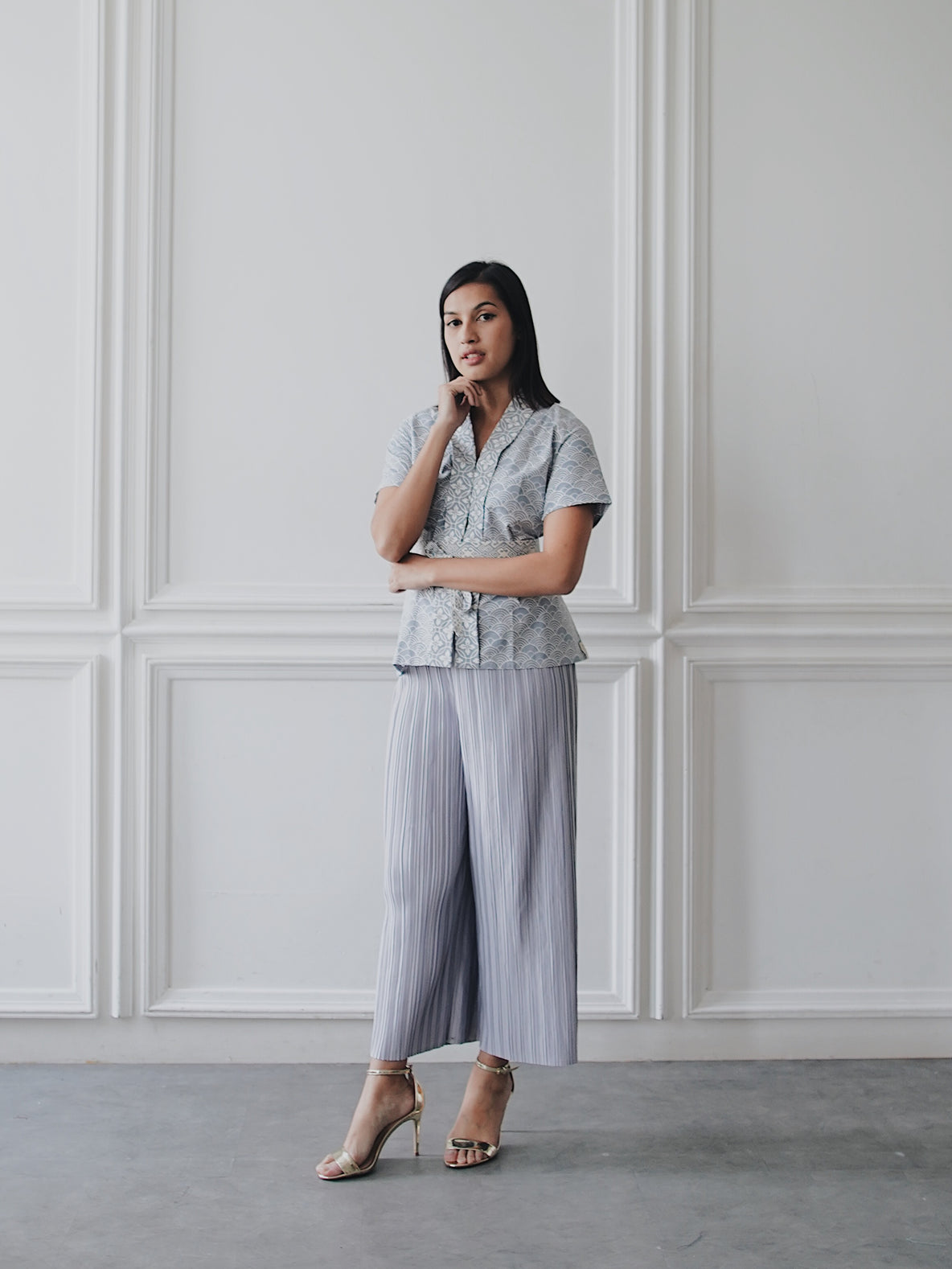 Basic Double Pleated Culottes Maxi