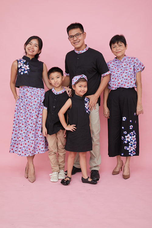 CHERRY BLOSSOM Black Boy Shirt