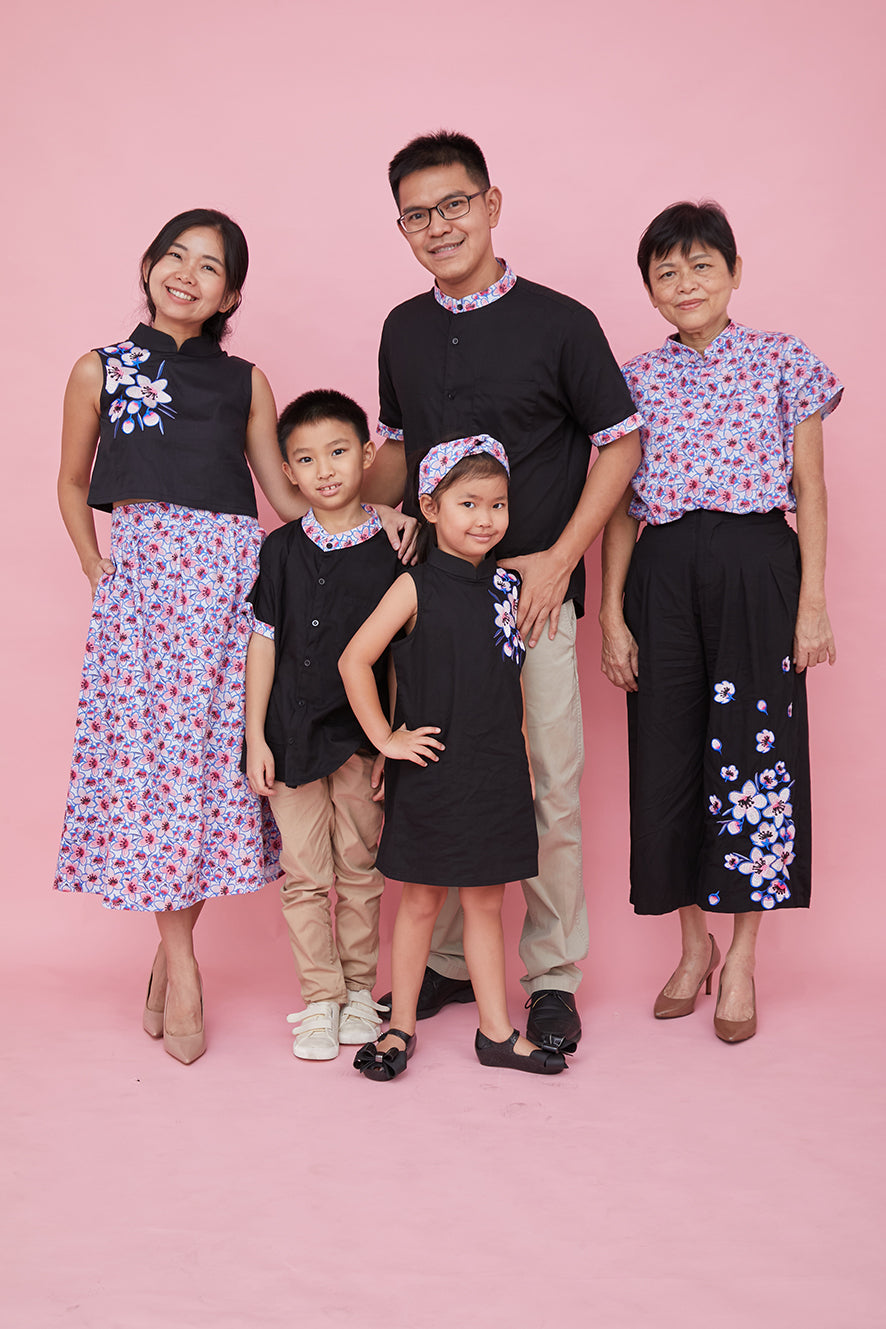 CHERRY BLOSSOM Black Boy Shirt
