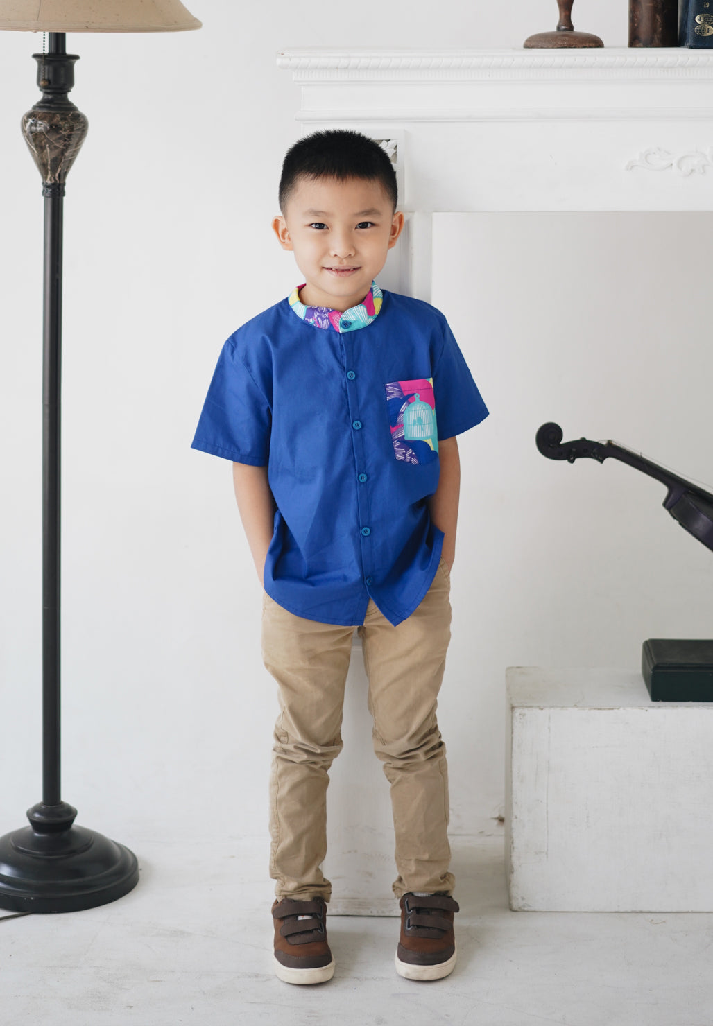 SONGBIRDS Boy shirt in NEON Blue