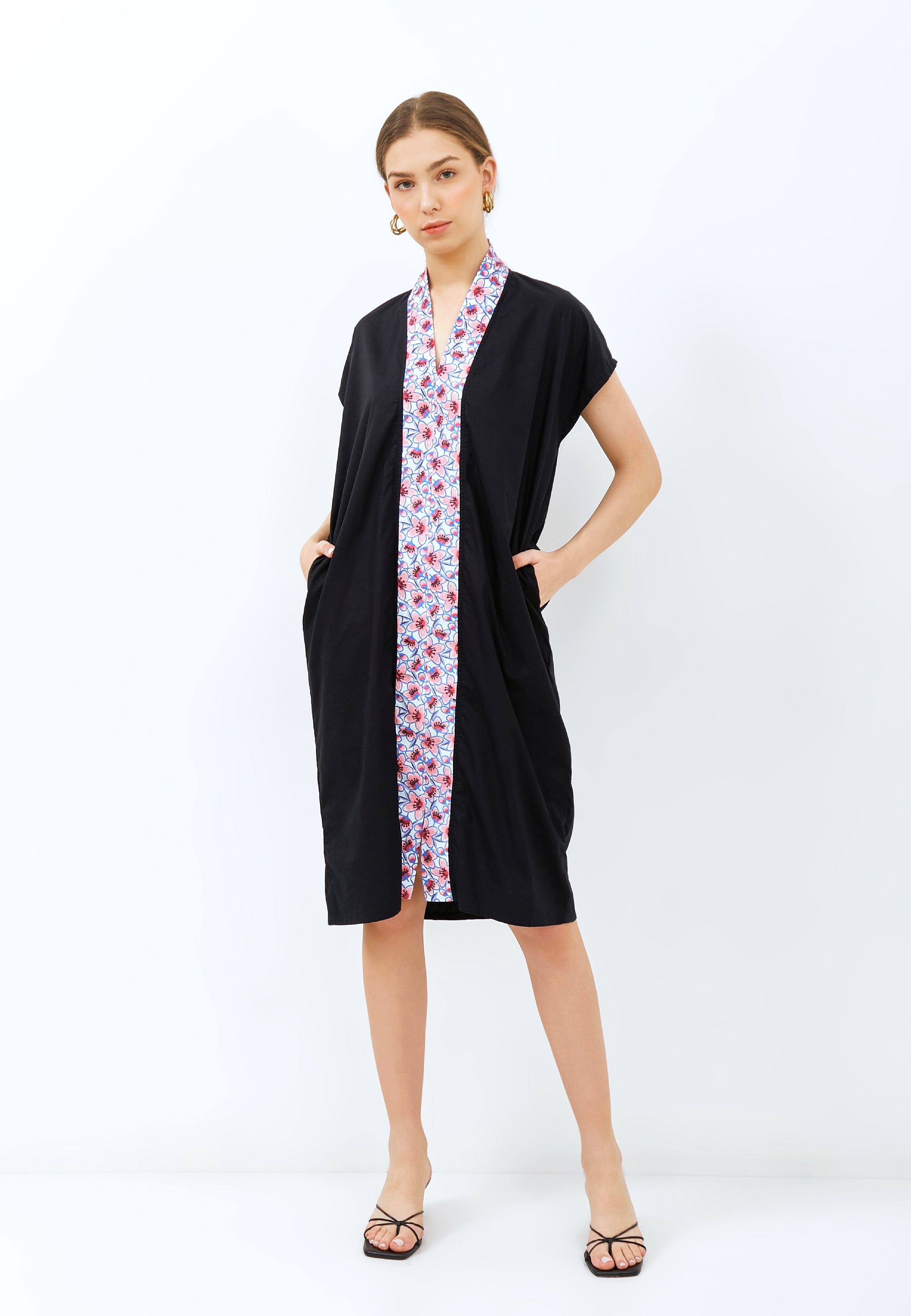 CHERRY BLOSSOM Kebaya Dress Black