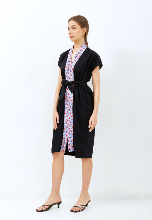 CHERRY BLOSSOM Kebaya Dress Black