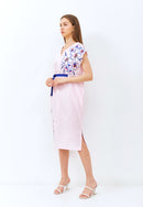 CHERRY BLOSSOM Embroidery Pink Kimono Straight