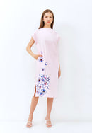 CHERRY BLOSSOM Embroidery Pink Kimono Straight