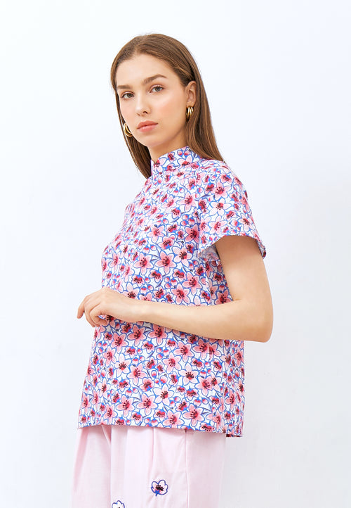 CHERRY BLOSSOM Sleeve Cheongsam Top