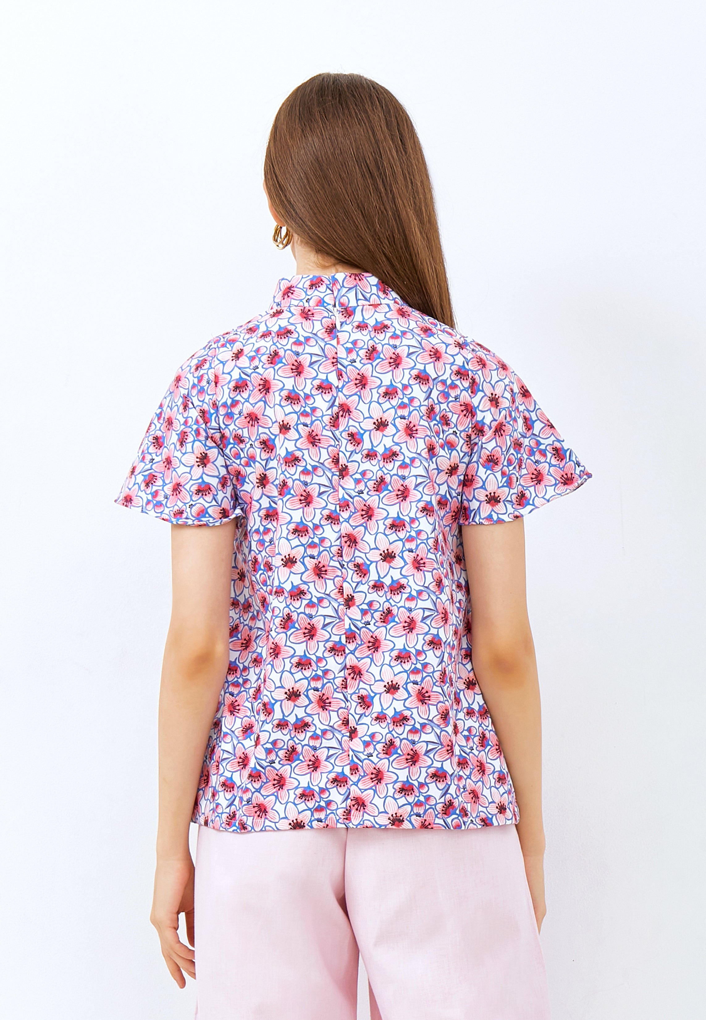 CHERRY BLOSSOM Sleeve Cheongsam Top