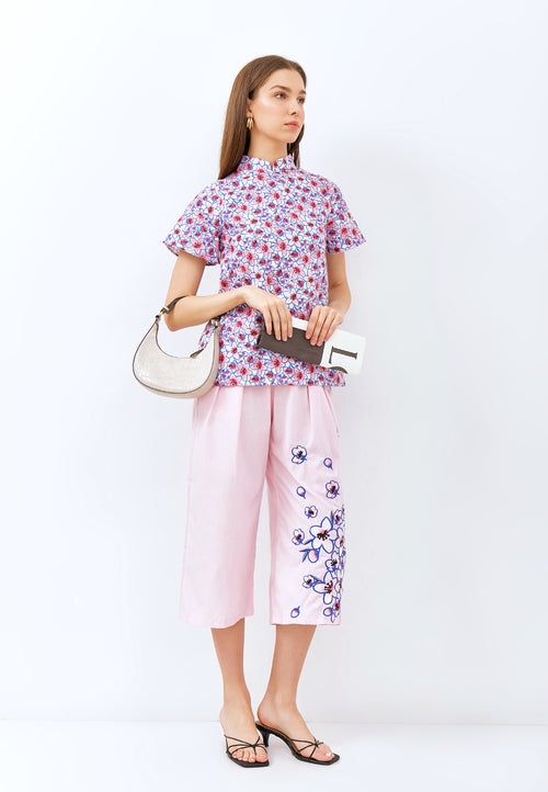 CHERRY BLOSSOM Sleeve Cheongsam Top