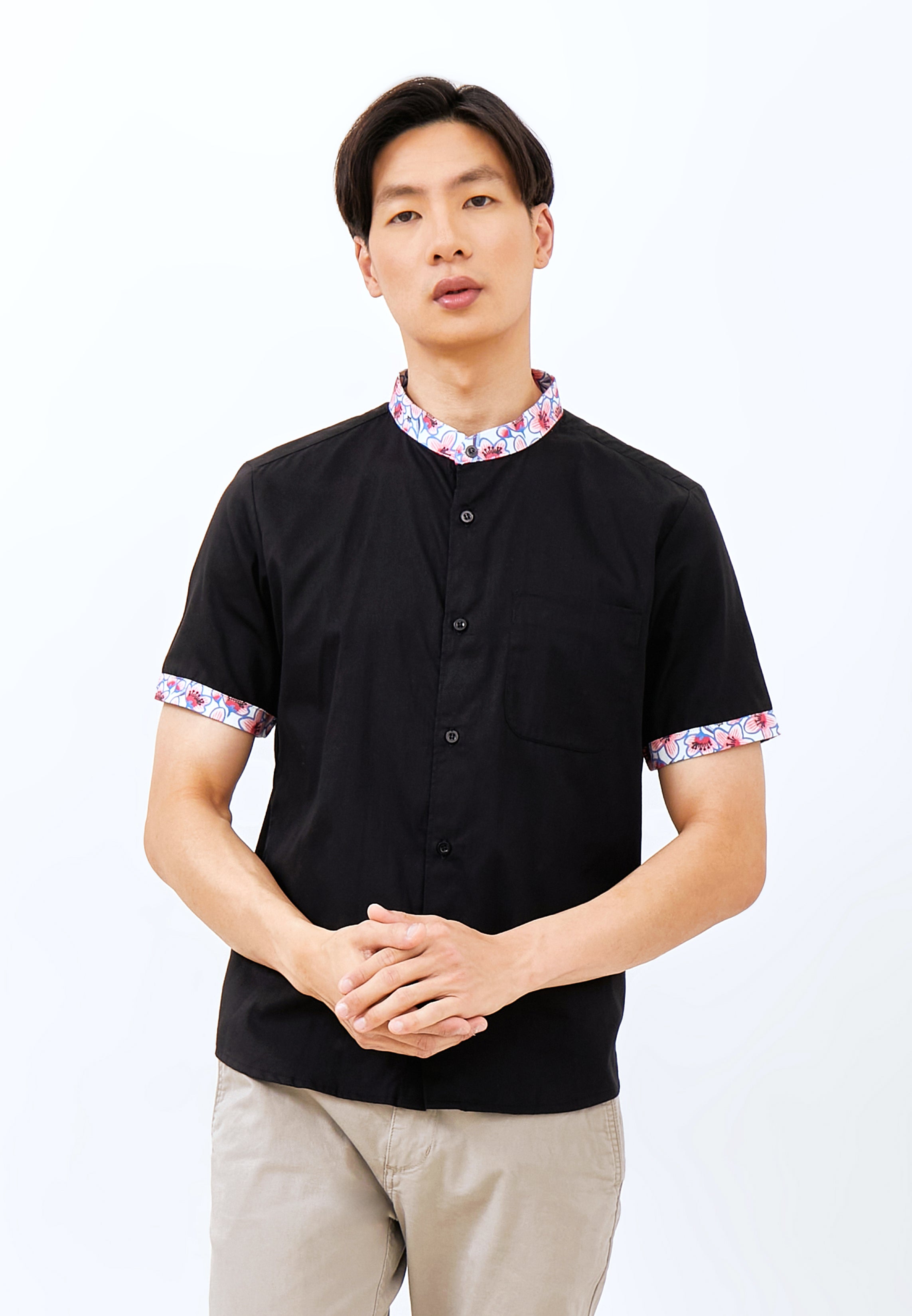 CHERRY BLOSSOM Black Man Shirt