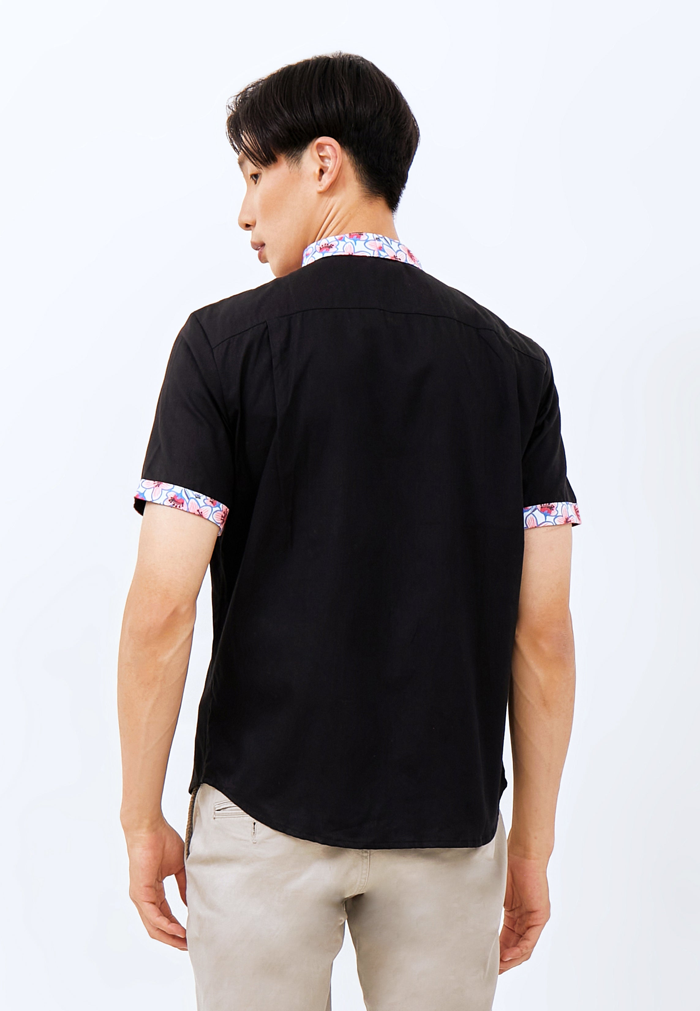 CHERRY BLOSSOM Black Man Shirt