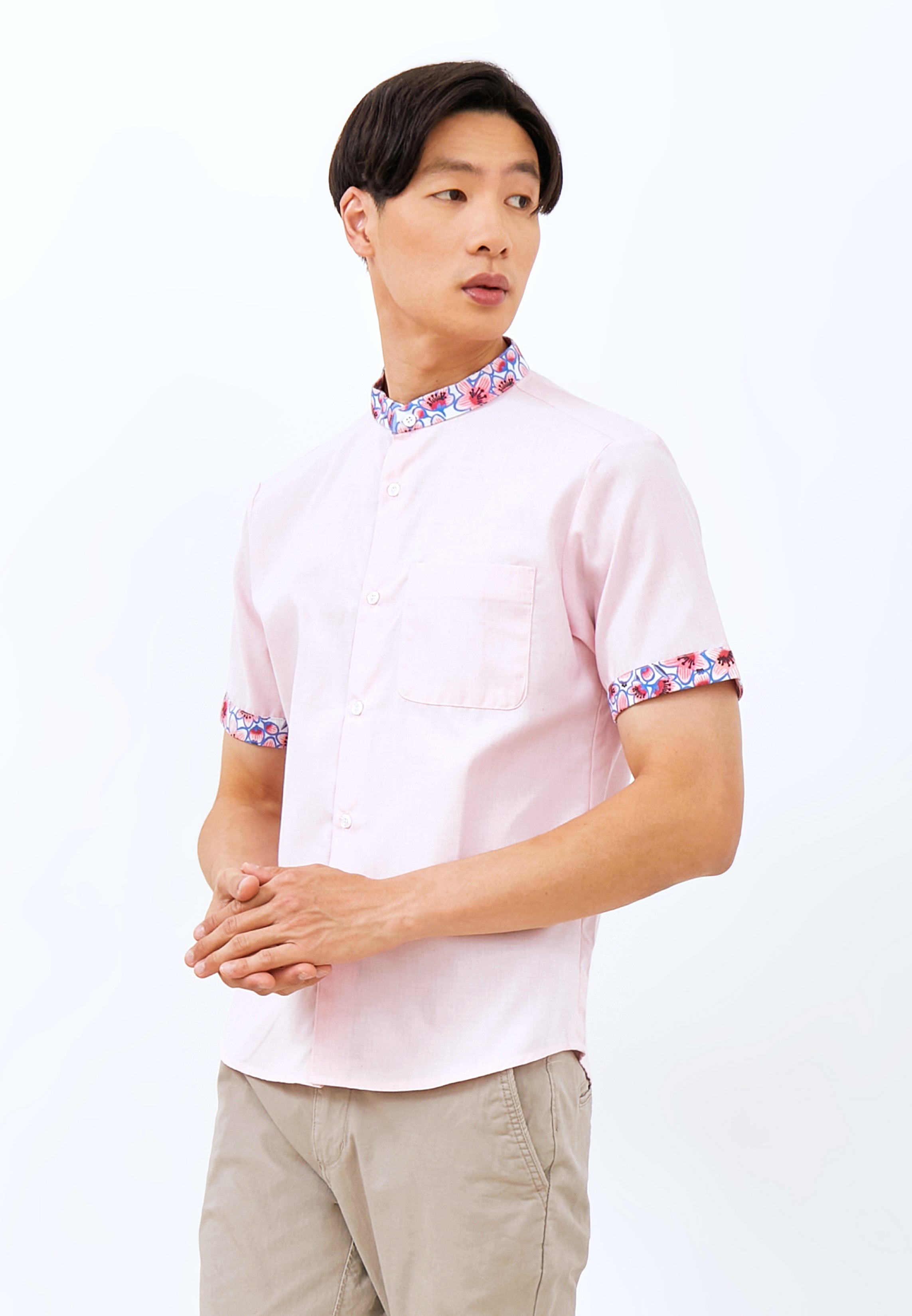 CHERRY BLOSSOM Pink Man Shirt