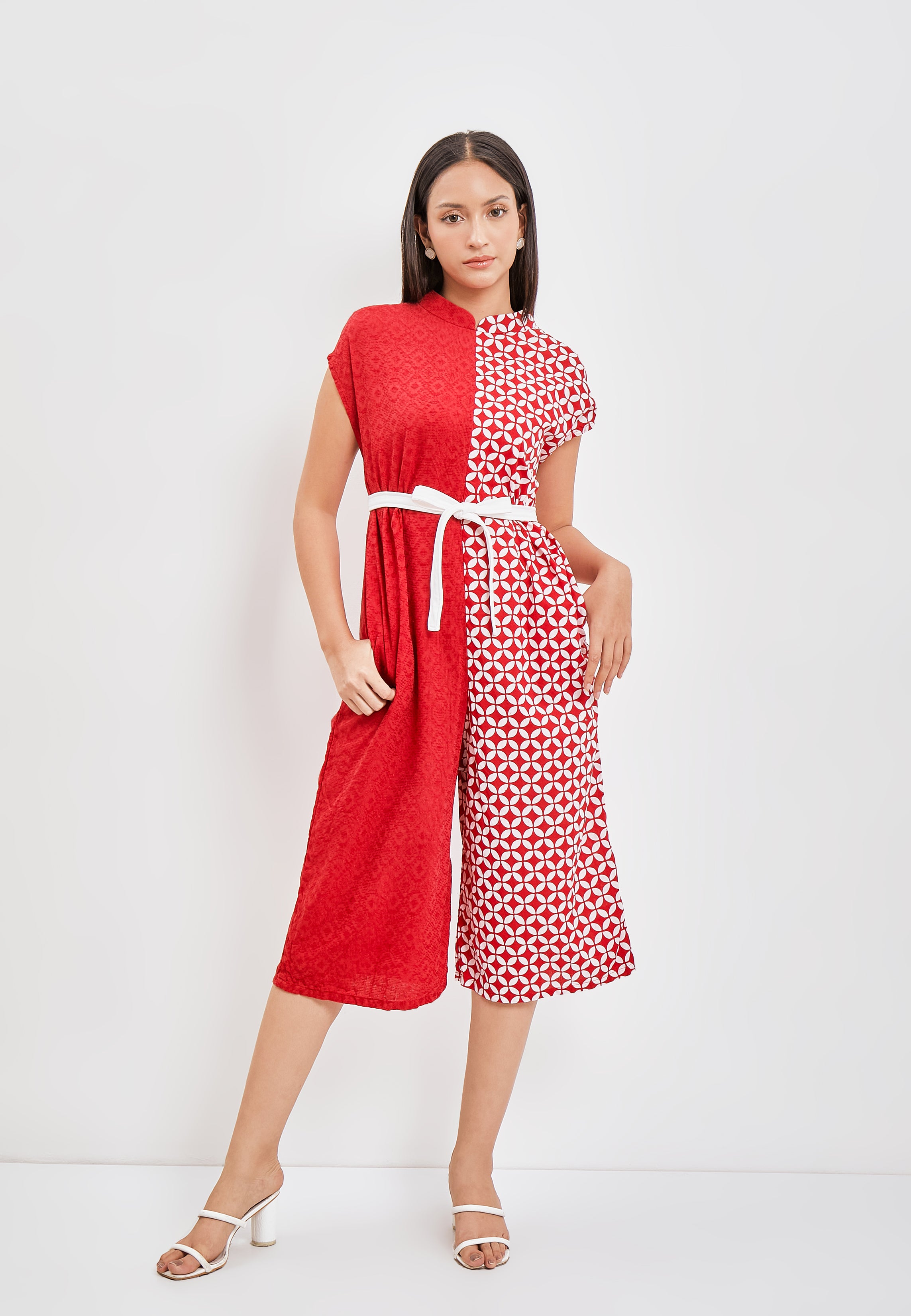 KAWUNG TILES RED Batik Jumpsuit