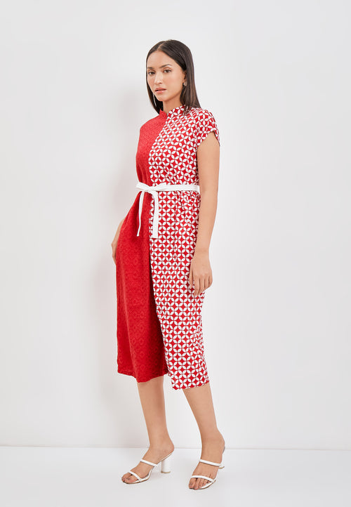 KAWUNG TILES RED Batik Jumpsuit