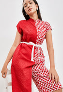 KAWUNG TILES RED Batik Jumpsuit