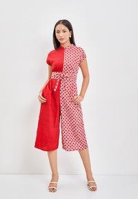 KAWUNG TILES RED Batik Jumpsuit