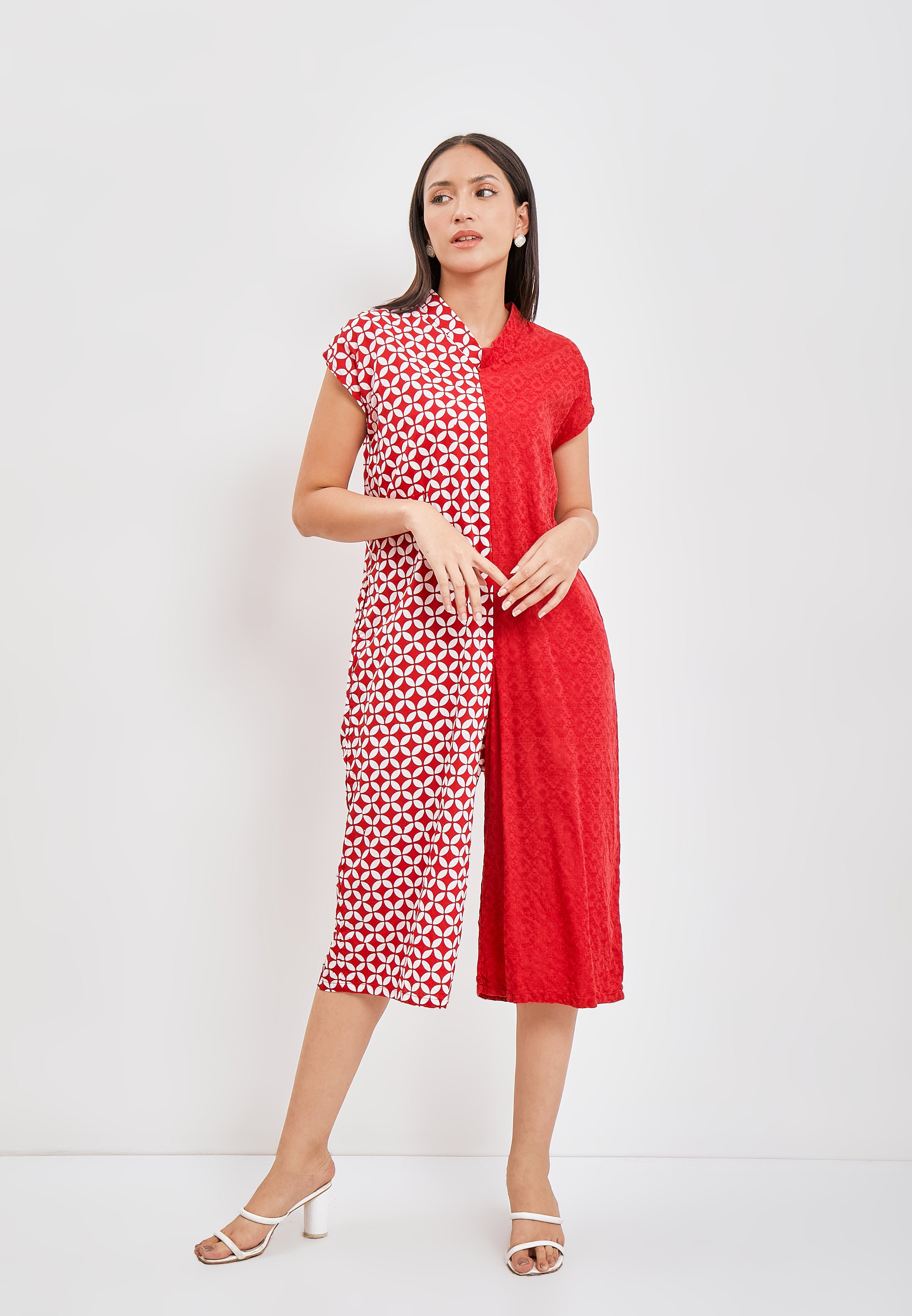 KAWUNG TILES RED Batik Jumpsuit