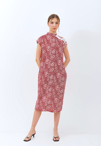 SAKURA さくら RED Kimono Cheongsam BATIK